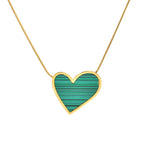Large Heart Pendant Necklace — Titanium Steel, 18K Gold, 5 Colors