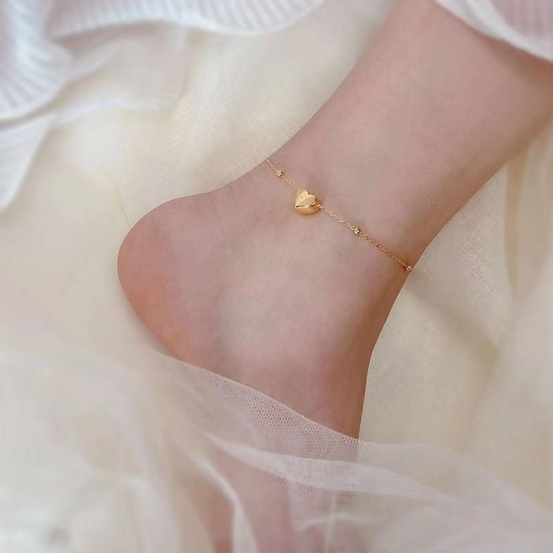 Heart Link Couple Bracelet — Titanium Steel, 18K Gold/Silver, INS Minimalist