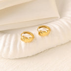 Light Luxury Crystal Crown Flower Dolphin Earrings — Stainless Steel, 18K Gold