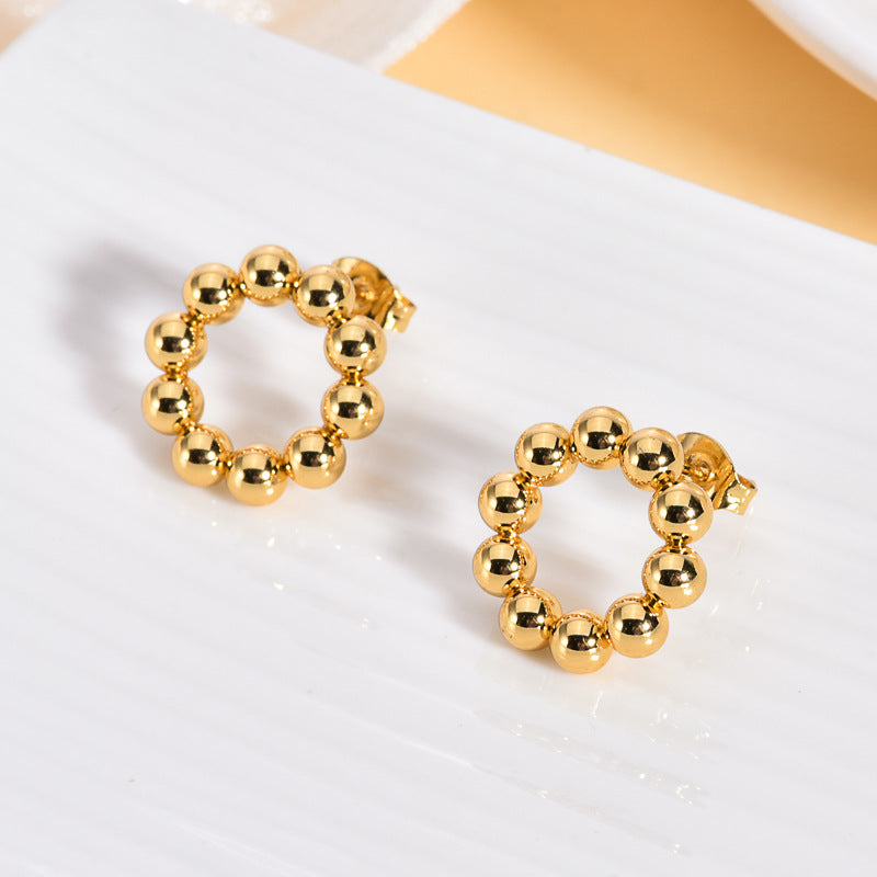 Geometric Stud & Hoop Earrings — Titanium Steel, 18K Gold, 19 Styles to Choose