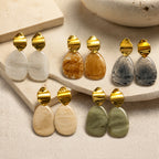 Colorful Resin Geometric Irregular Stud Earrings — Unique Design