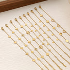 Heart Star Moon Titanium Steel Bracelet — 18K Gold Plated