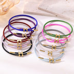 3mm H-Link Steel Wire Rope Bracelet — Adjustable 3D Gold Plated Titanium Steel