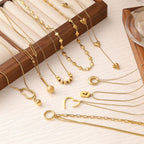 18K Gold Plated Titanium Steel High-End Layered Choker Necklace — Summer New