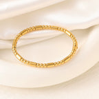 Titanium Steel Bangle Set — 18K Gold Plated Minimalist