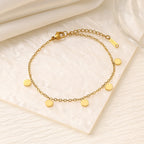 Heart Star Moon Titanium Steel Bracelet — 18K Gold Plated