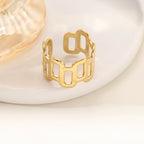 Irregular Hollow Ring — 18K Gold Plated Fashion