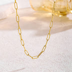 Paperclip Chain Bracelet and Necklace Set — 304 Stainless Steel Hip-Hop Punk