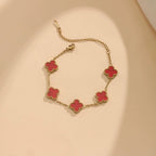Four Leaf Clover Bracelet — 18K Gold Plated Stainless Steel
