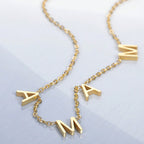MAMA Letter Lock Clavicle Necklace — 18K Gold 304 Stainless Steel
