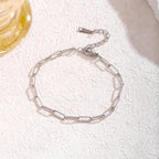 Paperclip Chain Bracelet and Necklace Set — 304 Stainless Steel Hip-Hop Punk