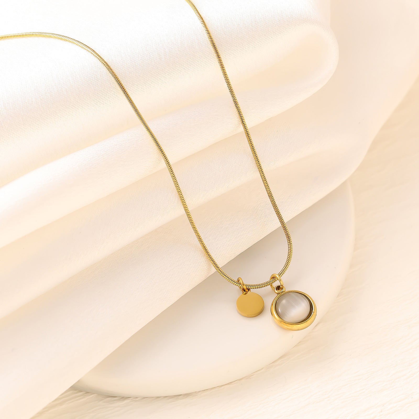 18K Gold Plated Titanium Steel High-End Layered Choker Necklace — Summer New