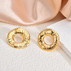 Geometric Irregular Stud Earrings — 18K Gold Plated Titanium Steel