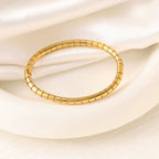Titanium Steel Bangle Set — 18K Gold Plated Minimalist