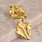 Retro Geometric Oil-Pressed Stud Earrings — 16 Styles Stainless Steel