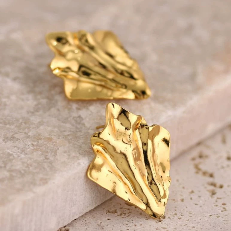 Retro Geometric Oil-Pressed Stud Earrings — 16 Styles Stainless Steel