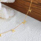 MAMA Letter Lock Clavicle Necklace — 18K Gold 304 Stainless Steel
