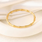 Titanium Steel Bangle Set — 18K Gold Plated Minimalist