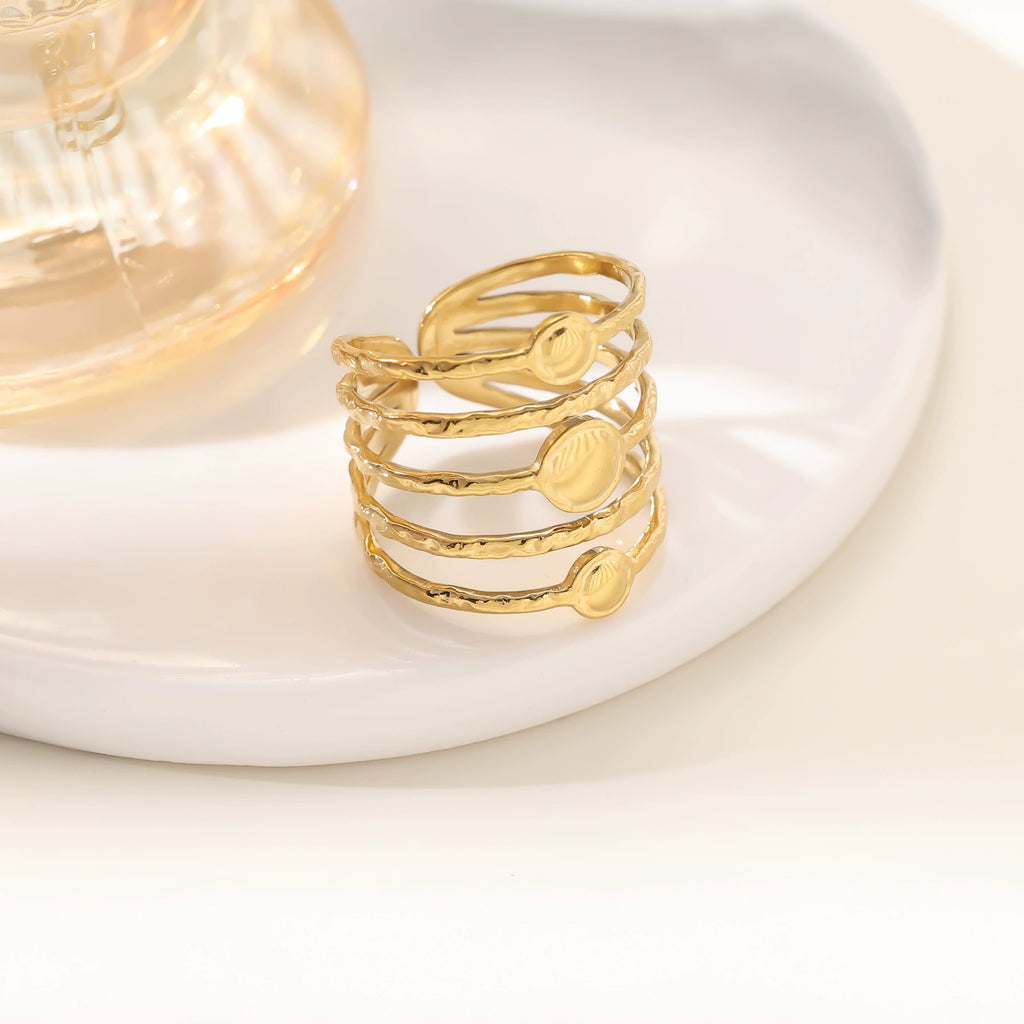 Irregular Hollow Ring — 18K Gold Plated Fashion