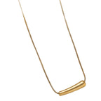 Minimalist Small Eggplant Pendant Necklace — 304 Stainless Steel 18K Gold Plated
