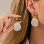 Colorful Resin Geometric Irregular Stud Earrings — Unique Design
