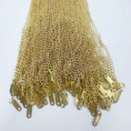 18K Gold Plated Stainless Steel O-Chain Necklace — Bare Chain with Tail
