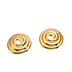 Fashion Oil-Pressed Stud Earrings — 18K Gold Plated Stainless Steel Minimalist Earrings