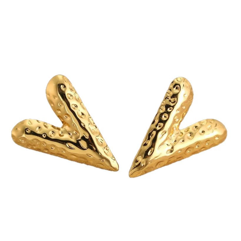 Retro Geometric Oil-Pressed Stud Earrings — 16 Styles Stainless Steel