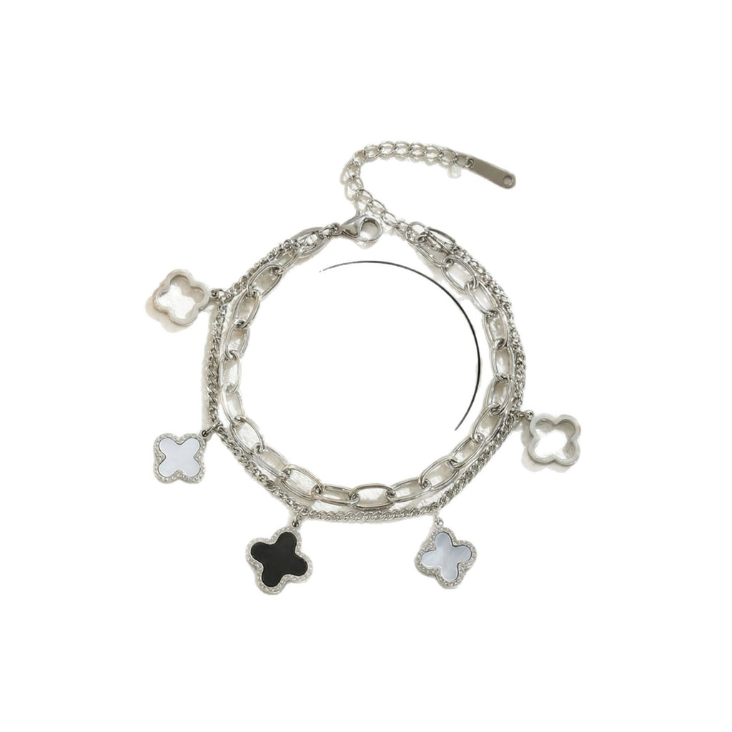 Four-Leaf Clover Bracelet — Titanium Steel Light Luxury