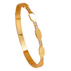 Titanium Steel Bangle Bracelet — 18K Gold Plated Fashion