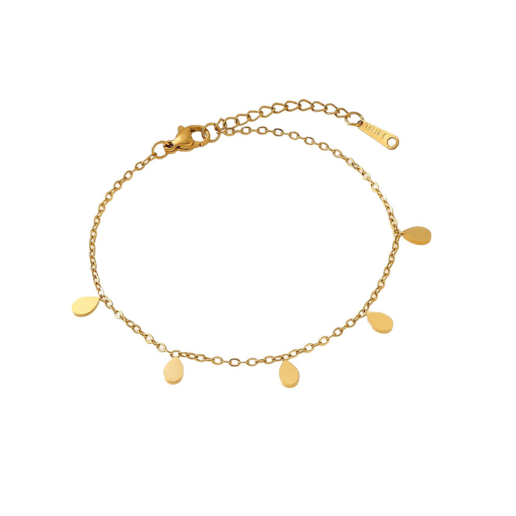 Heart Star Moon Titanium Steel Bracelet — 18K Gold Plated