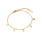 Heart Star Moon Titanium Steel Bracelet — 18K Gold Plated