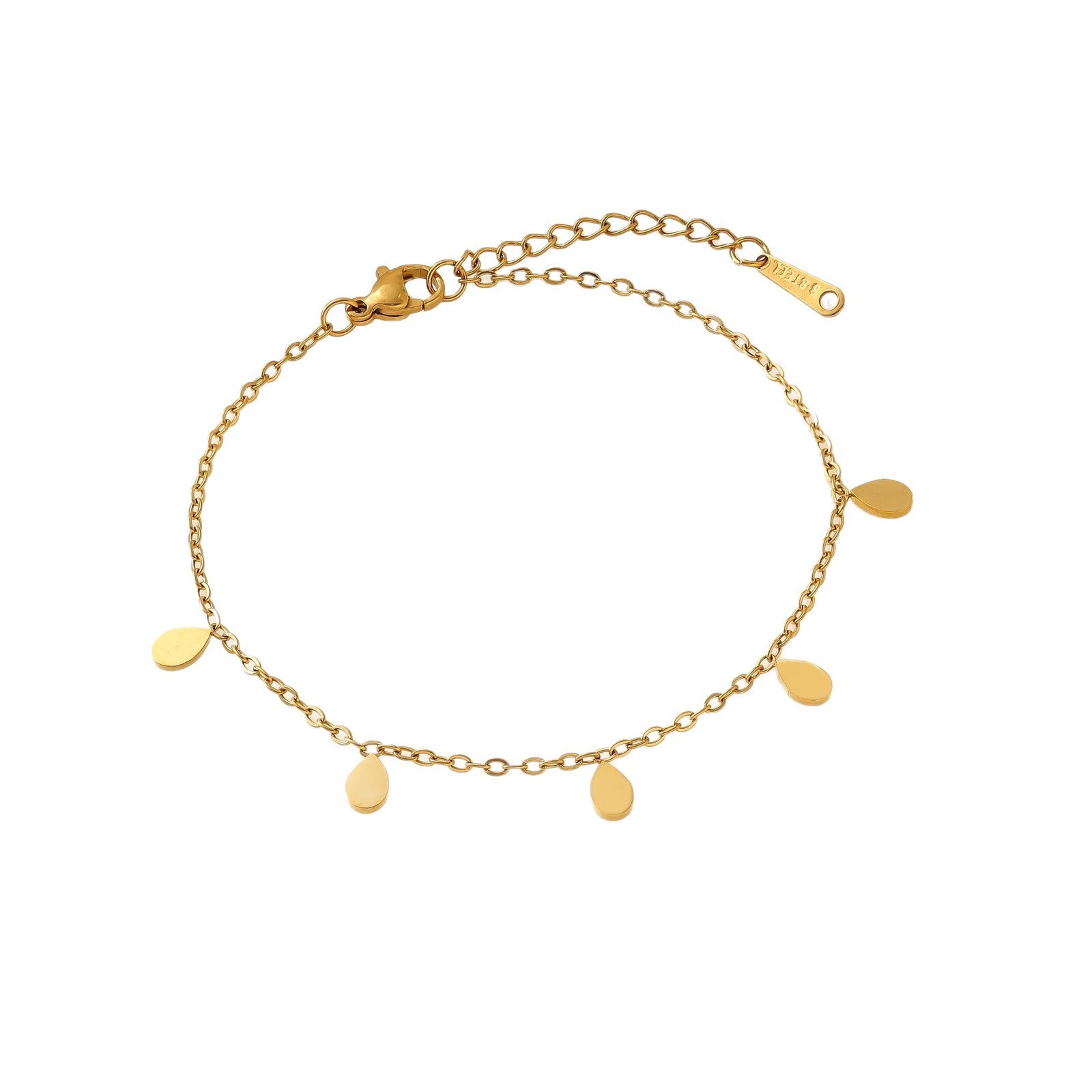 Heart Star Moon Titanium Steel Bracelet — 18K Gold Plated