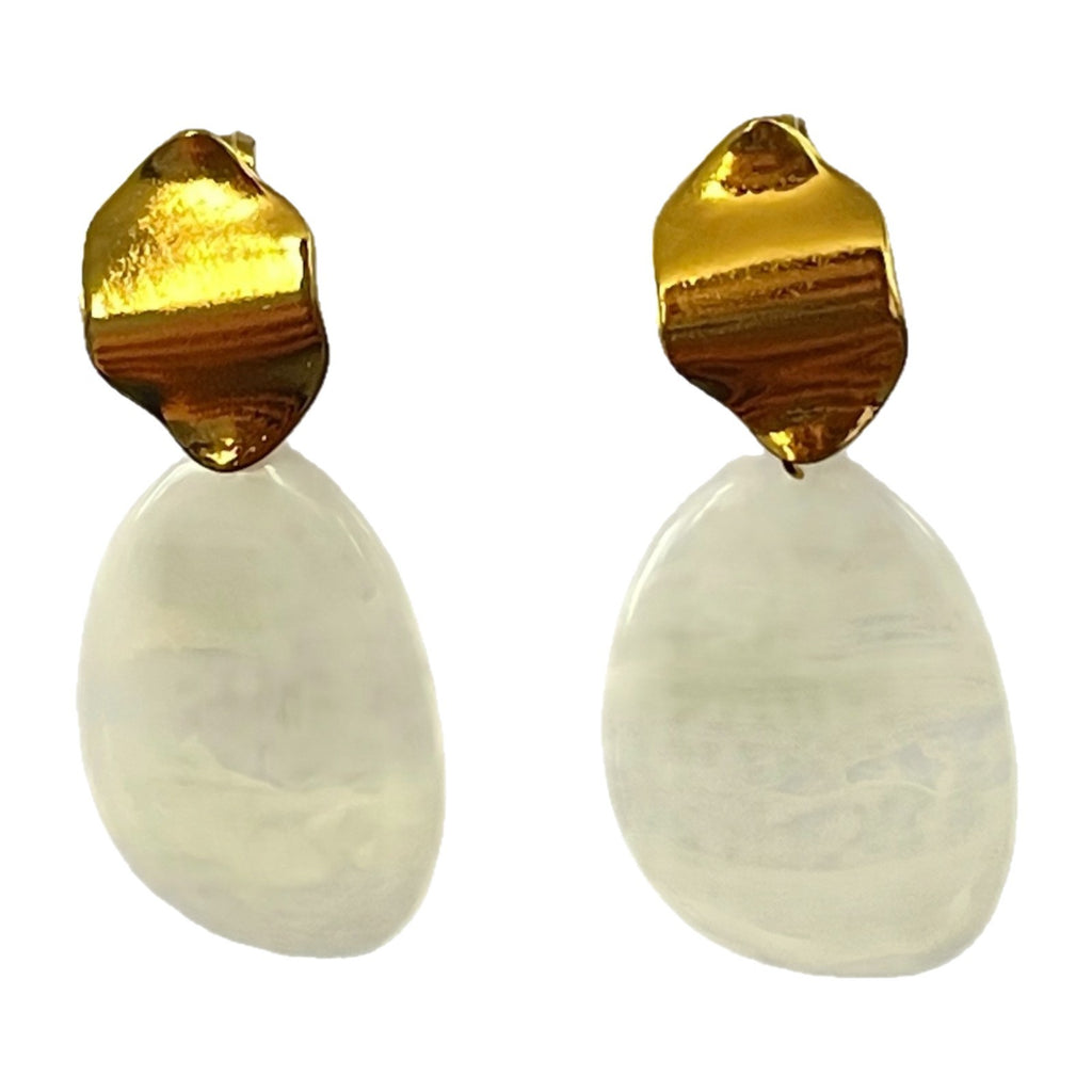 Colorful Resin Geometric Irregular Stud Earrings — Unique Design