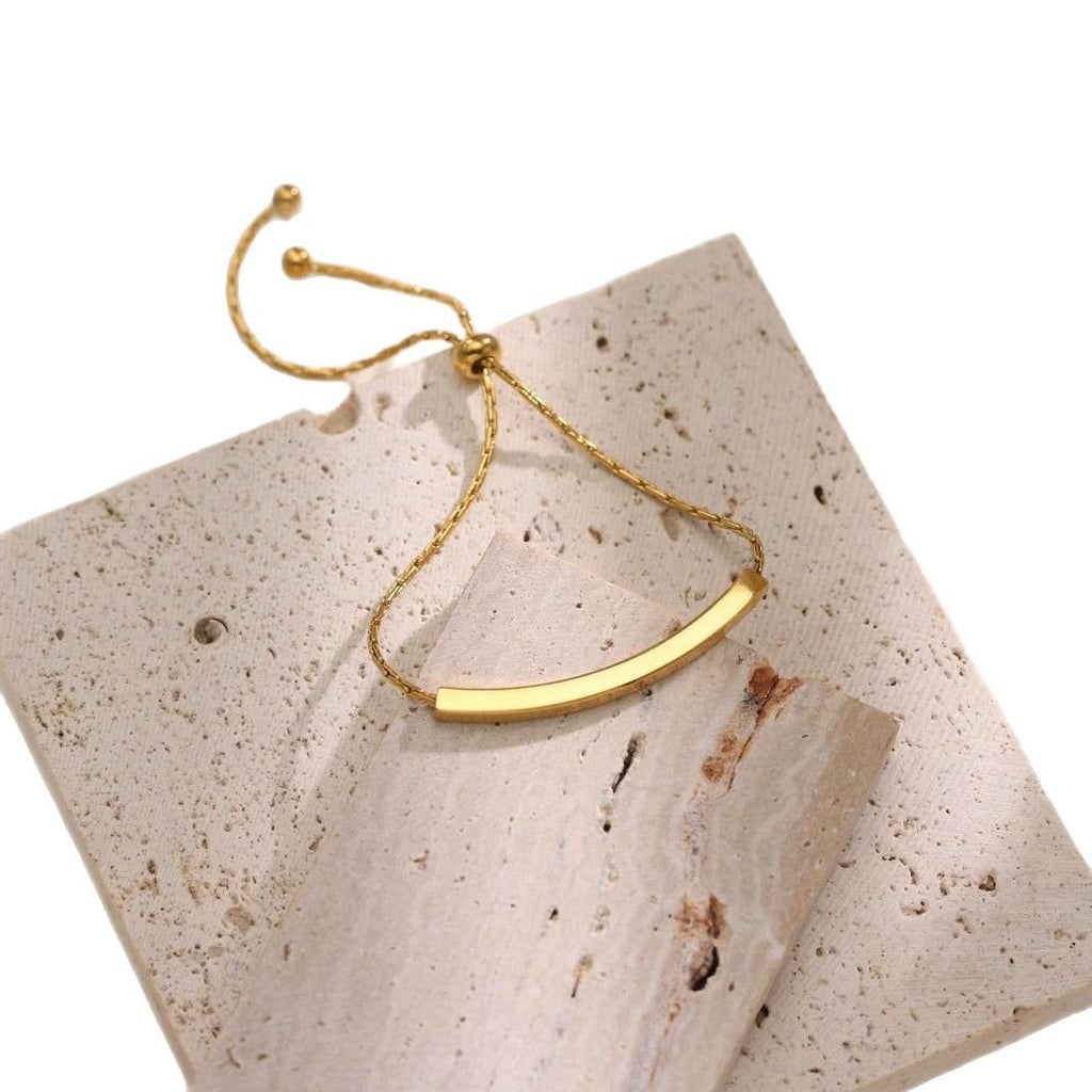 18K Gold Plated White Shell Clover Heart Flower Bracelet — Titanium Steel
