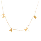 MAMA Letter Lock Clavicle Necklace — 18K Gold 304 Stainless Steel