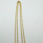 18K Gold Plated Stainless Steel O-Chain Necklace — Bare Chain with Tail