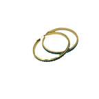 Full Diamond 40mm Hoop Earrings — 18K Gold Plated Stainless Steel