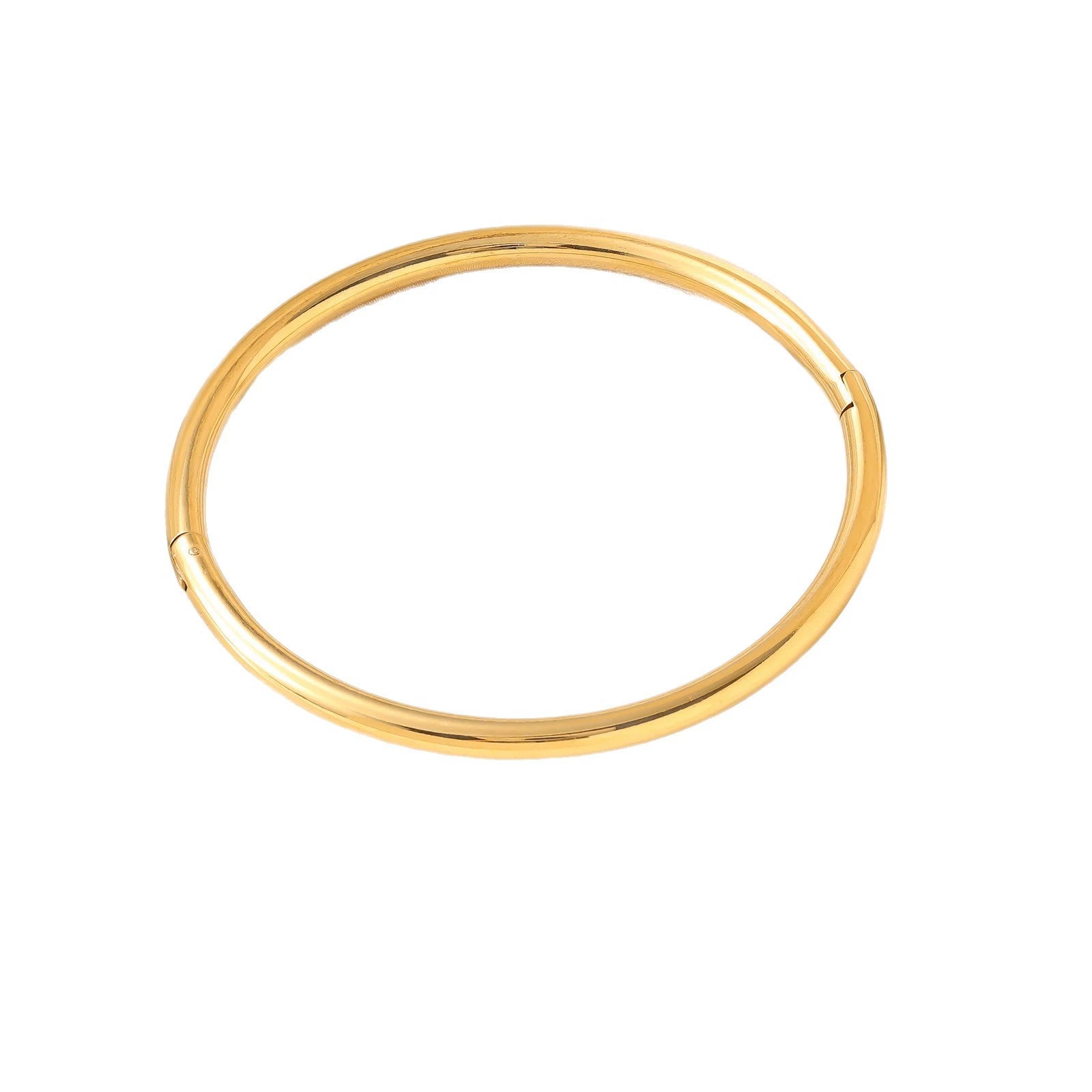 Titanium Steel Bangle Set — 18K Gold Plated Minimalist