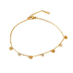 Star Moon Heart Clover Titanium Steel Bracelet — 18K Gold Plated