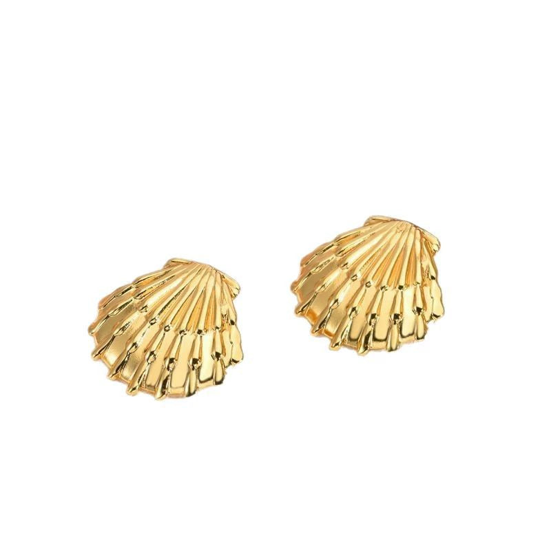 Geometric Irregular Stud Earrings — 18K Gold Plated Titanium Steel