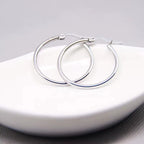 Classic Round Hoop Earrings — Stainless Steel Fashion Unisex Ear Cuff