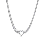 Gold Plated Cuban Chain Heart Necklace & Bracelet Set — Punk Hip-Hop Style