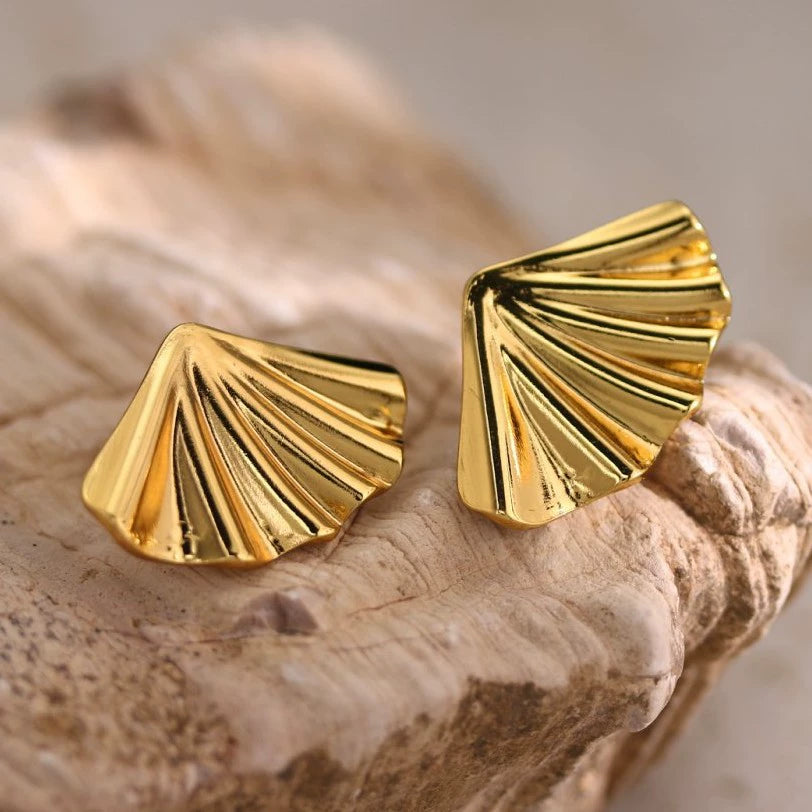 Retro Geometric Oil-Pressed Stud Earrings — 16 Styles Stainless Steel