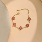 Four Leaf Clover Bracelet — 18K Gold Plated Stainless Steel