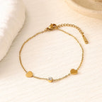 Star Moon Heart Clover Titanium Steel Bracelet — 18K Gold Plated