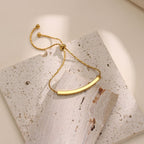 18K Gold Plated White Shell Clover Heart Flower Bracelet — Titanium Steel