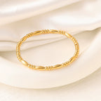 Titanium Steel Bangle Set — 18K Gold Plated Minimalist