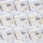Titanium Steel Bracelet & Necklace Set — 18K Gold Plated Stainless Steel