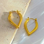 Geometric Irregular Ear Cuff Hoop Earrings — 18K Gold Plated Stainless Steel